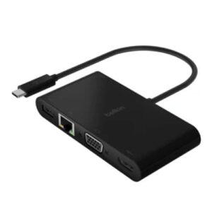 adaptateur multiport avec ports usb c vga et hdmi k noir avcbtbk