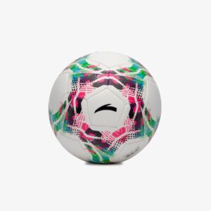 ballon football blanc graphique violet vert rose