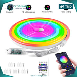bande neon flexible led m etanche rgb adressable telecommande application