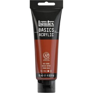 basics acrylic ml rouge oxyde beaux arts