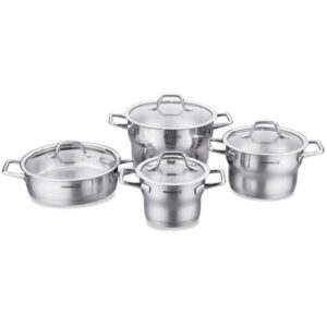 batterie de cuisine korkmaz estima pieces inox a