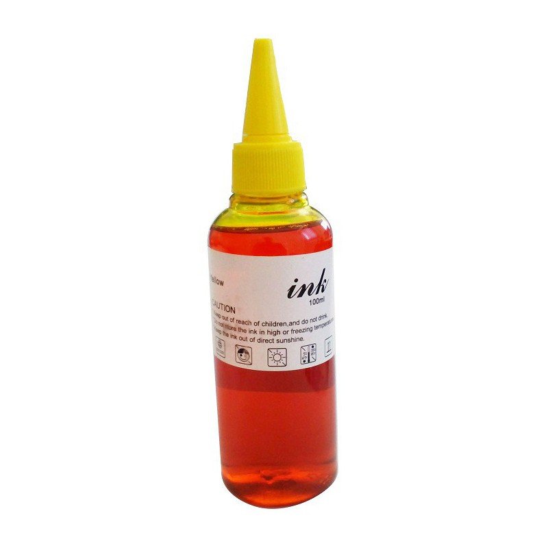 BOUTEILLE D ENCRE UNIVERSELLE ADAPTABLE 100ML JAUNE 1 bouteille d encre universelle ml yellow