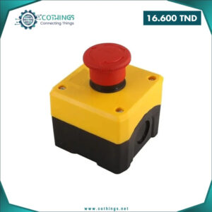 bouton darret durgence tournant coup poing rouge f etiquette cothings