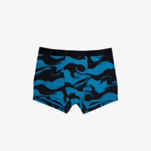 boxer homme motif vagues bleu noir confortable