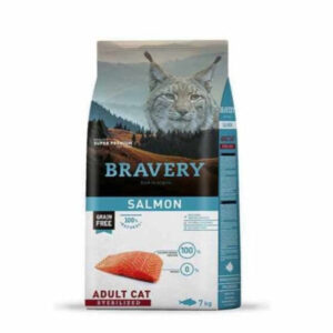 bravery chat adulte sterilise sans cereales au saumon kg