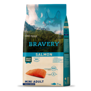 bravery mini adult sans cereales saumon kg
