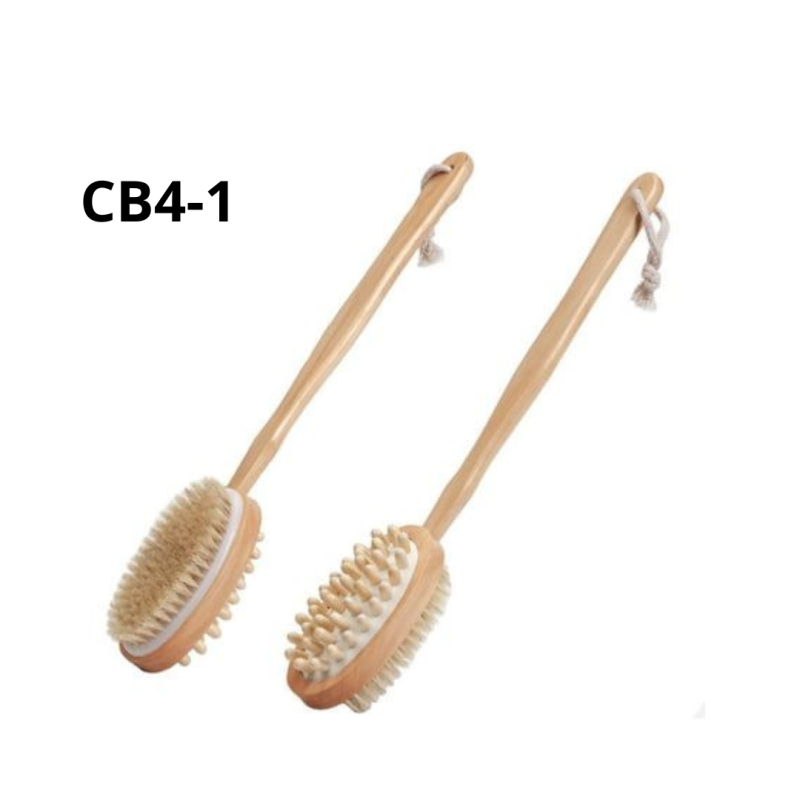 AZAL Brosse de douche en bois double face CB4-1 1 brosse de douche en bois double face png