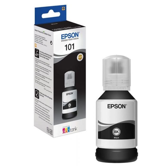 BOUTEILLE D ENCRE EPSON ORIGINAL 101 NOIR 1 ctva