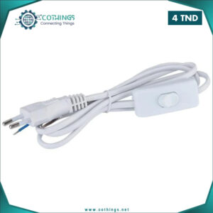 cable dalimentation interrupteur v fils metre blanc cothings