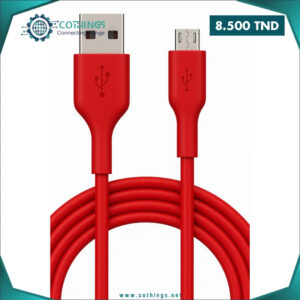 cable usb type micro m rouge cothings