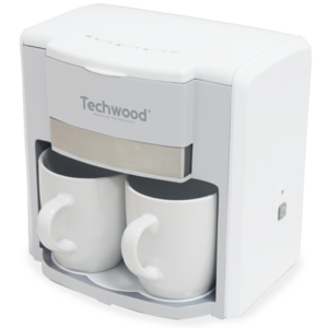 CAFETIÈRE TASSES DUO TECHWOOD W / BLANC