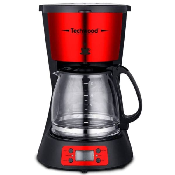 Cafetière TECHWOOD 1000W Rouge (TCA-1295) 1 cafetiere techwood w rouge tca
