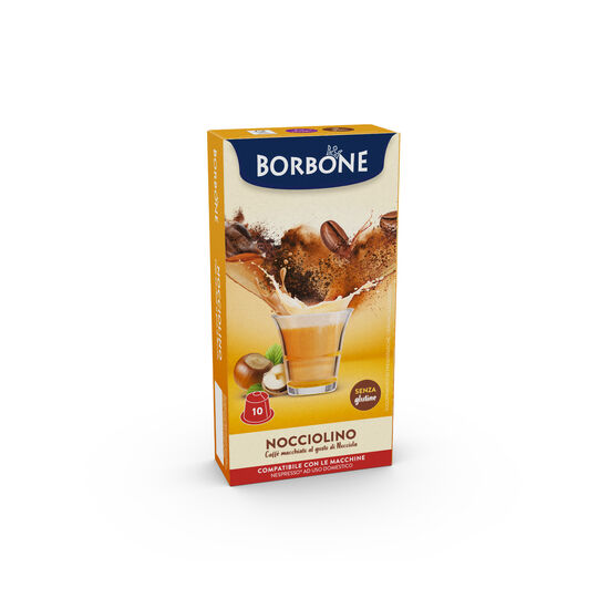 Capsules Borbone Nocciolino 10 capsules (Compatibles Nepsresso) 1 capsule compatibili nespresso solubile nocciolino