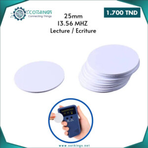 carte badge ronde mm rfid mhz reinscriptible t lecture ecriture