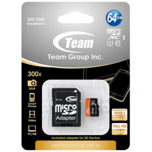 CARTE MÉMOIRE TEAM MICRO SDXC GO CLASS AVEC ADAPTATEUR