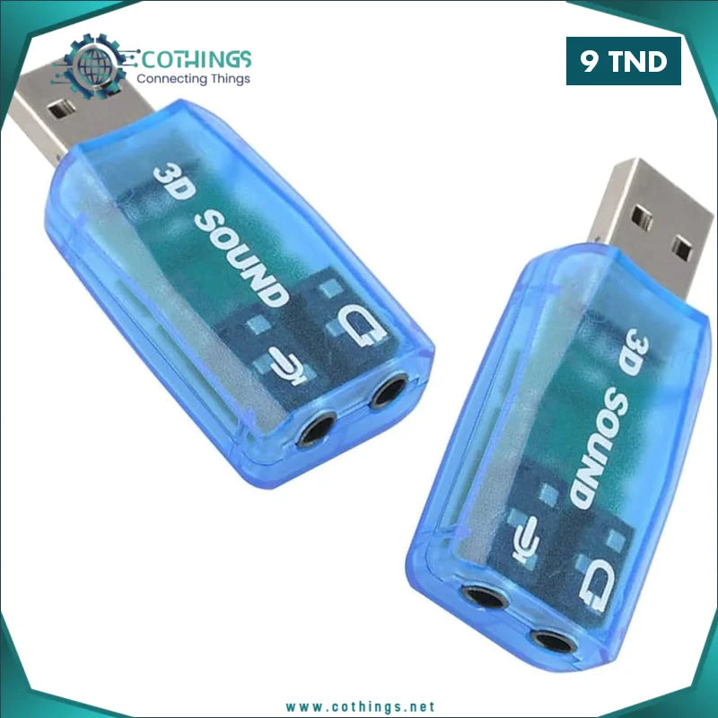 Carte Son USB Externe 5.1 Stéréo – Adaptateur Audio 3D pour PC/Mac, Casque & Micro 3.5mm 1 carte usb externe stereo adaptateur audio d pc mac casque micro mm