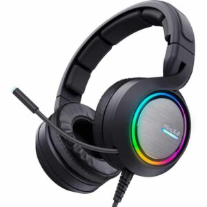 Micro Casque Gamer ABKONCORE BR REAL Noir RGB