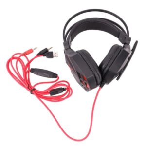 casque micro maxlife noir et rouge oem