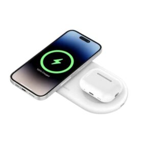 chargeur sans fil belkin boost charge pro en avec qi magnetique w usb c blanc wizvfwh