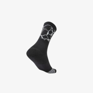 chaussette noire graphique motif foudre sport style