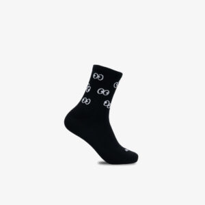 chaussette noire logo blanc style sport