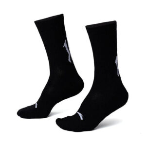 chaussettes hautes anta noires logo blanc sport style