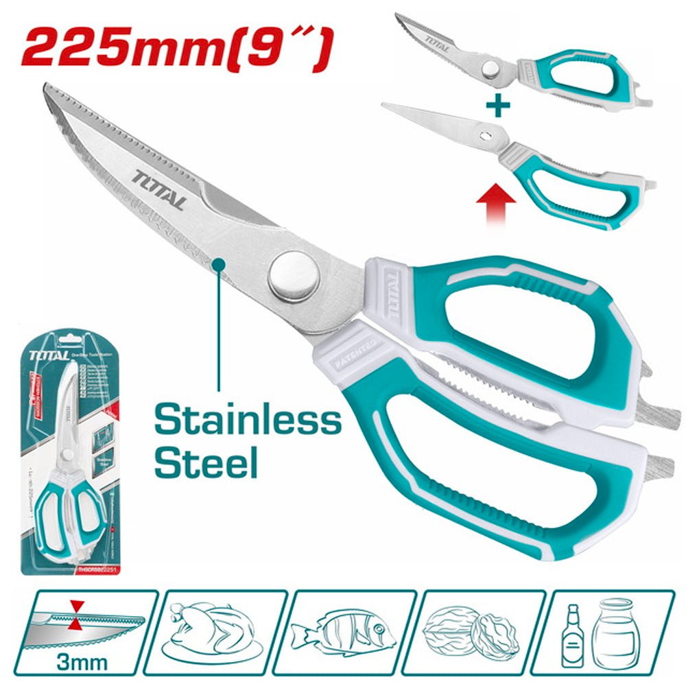 cisailles demontables mm en acier inoxydable poignees ergonomiques