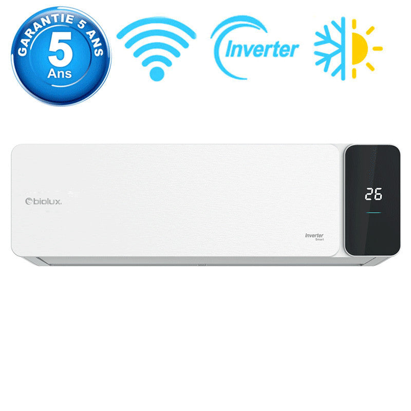 Climatiseur BIOLUX 24000BTU Inverter Smart chaud & froid ( M-245CFVSB) 1 climatiseur biolux m cfvsb btu smart inverter chaud froid blanc