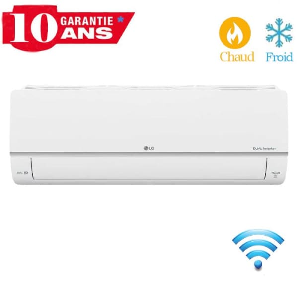 Climatiseur LG 12000 BTU Chaud / Froid Inverter Blanc 1 climatiseur lg btu chaud froid inverter dualcool e look blanc