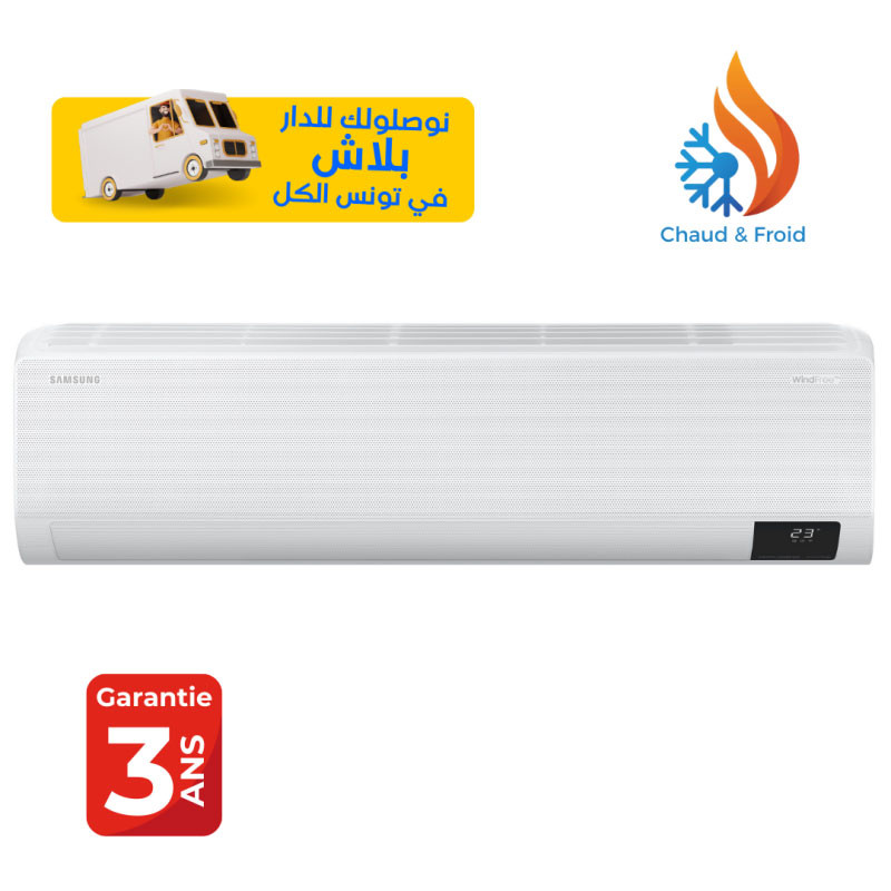 CLIMATISEUR SAMSUNG 12000 BTU / INVERTER / CHAUD FROID / WIFI / TECHNOLOGIE WINDFREE 1 CLIMATISEUR SAMSUNG BTU / INVERTER / CHAUD FROID / WIFI / TECHNOLOGIE WINDFREE