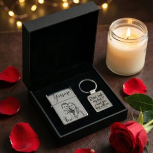coffret cadeau personnalise briquet photo porte cle