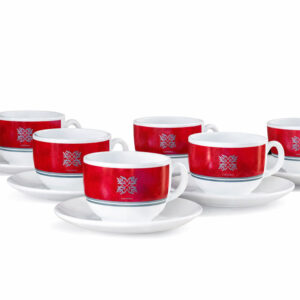 coffret de tasses a cafe luminarc rubis v cl rouge