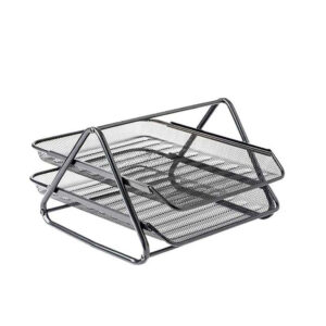 corbeille a courrier en metal etages noir