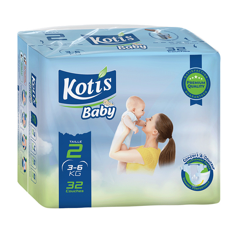 Couches Bébé Kotis Premium T2 32 Pièces Mini Eco 1 couches bebe kotis premium t pieces midi eco jpg