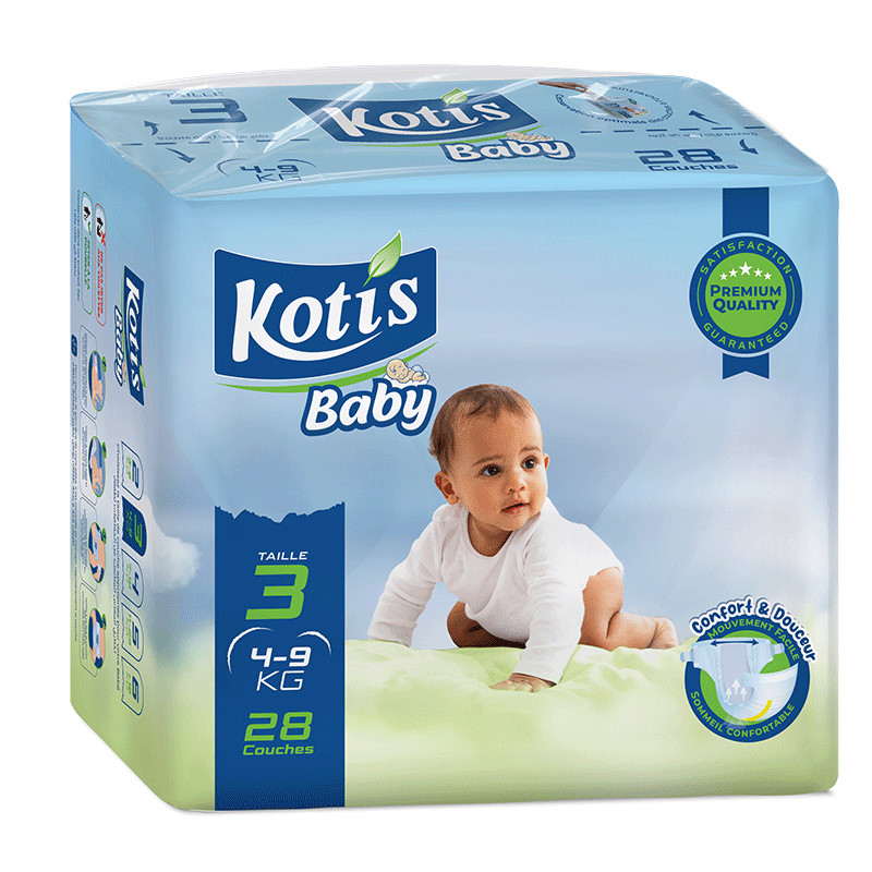 Couches Bébé Kotis Premium T3 28 Pièces Midi Eco 1 couches bebe kotis premium t pieces midi eco jpg