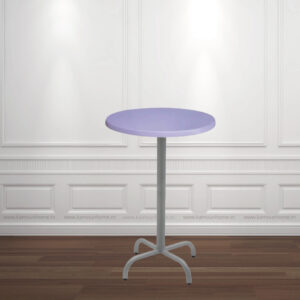 TABLE HAUTE D WZ SOCLE METALLIQUE EN TUBE ROND Dmm