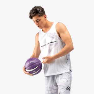 debardeur basketball homme blanc shock the game