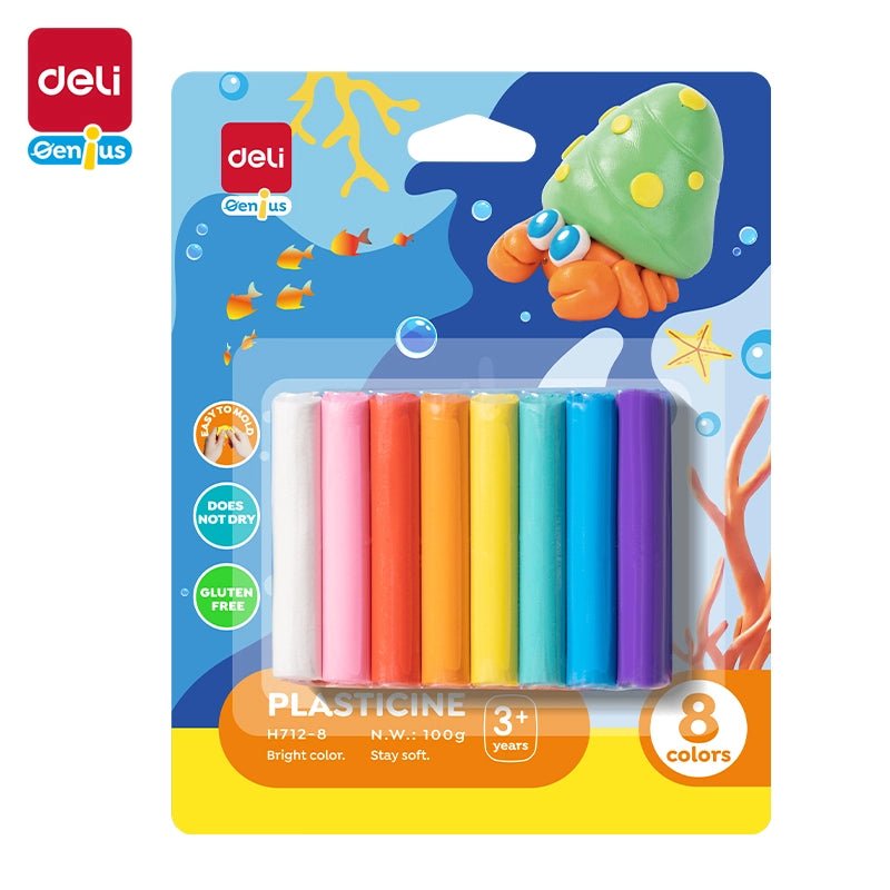 PATE A MODELER DELI DE 12 REF H712-8 1 deli eh plasticine