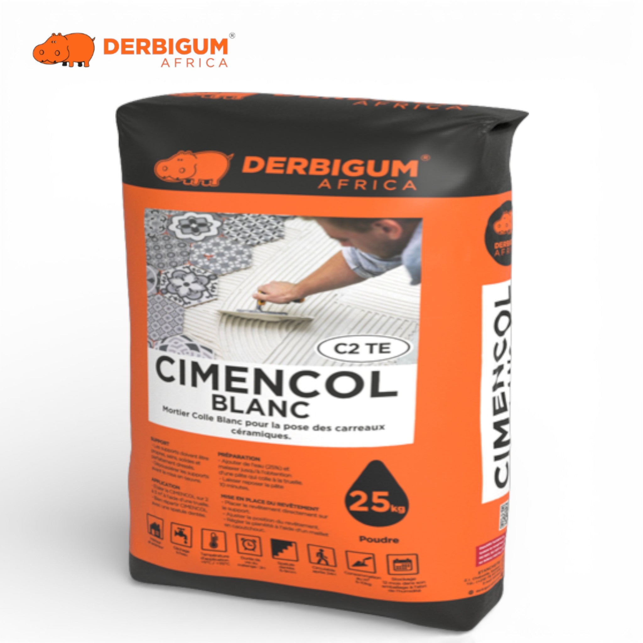 Colle CIMENCOL BLANC Sac 25KG DERBIGUM 1 derbigumCIMENCOLBLANC