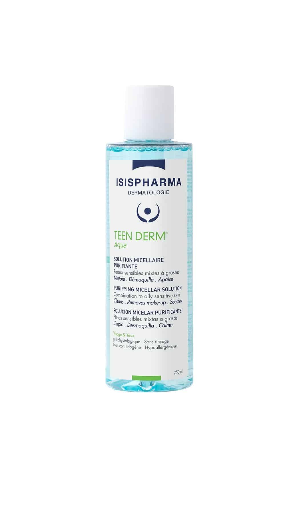isispharma teen derm aqua solution micellaire 250ml (date proche 06/2026) 1 eau tonique lotion isis pharma isispharma teen derm aqua jpg