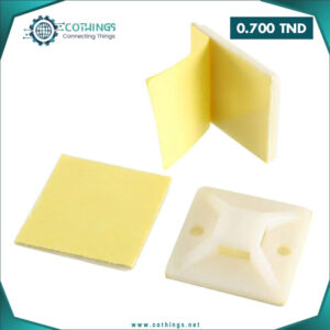 embases adhesives serre cable blanc mm x mm cothings