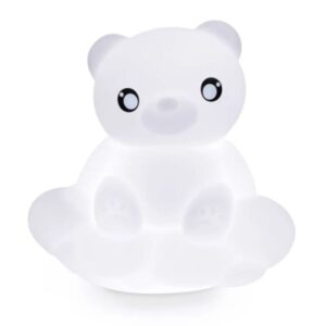 enceinte haut parleur sans fil bigben ourson lumineuse blanc btlswbear