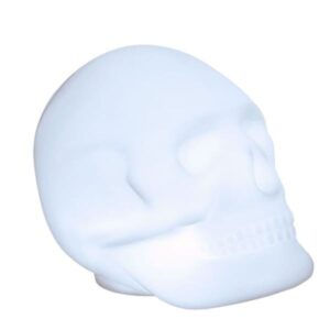 enceinte haut parleur sans fil bigben tete de mort lumineuse blanc btlsskull