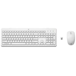 ENSEMBLE CLAVIER + SOURIS SANS FIL HP AZERTY &# BLANC
