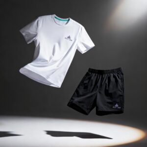 ensemble sport peak blanc noir homme tshirt short running