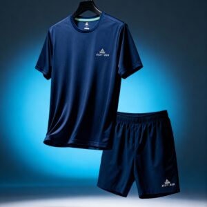 ensemble sport peak bleu marine homme tshirt short running