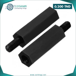 entretoise nylon noir m x mm tete simple cothings