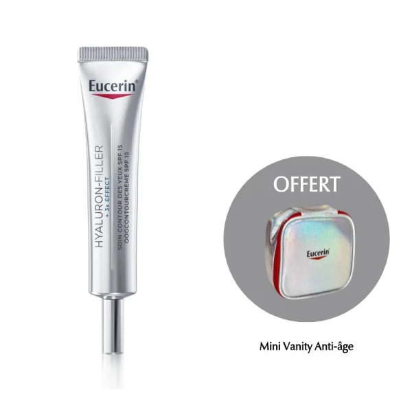 EUCERIN – PACK : HYALURON FILLER+ 3X EFFECT SOIN CONTOUR DES YEUX SPF15 + TROUSSE OFFERTE 1 eucerin pack hyaluron filler x effect soin contour des yeux spf trousse offert jpg