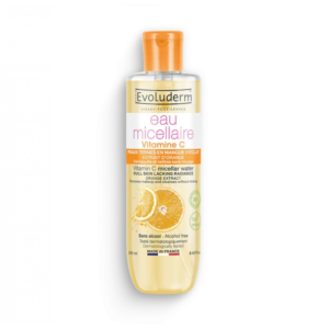 evoluderm eau micellaire vitamine c ml extrait dorange pour peau terne et manque declat