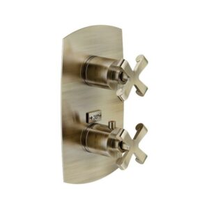 facade mitigeur douche encastre voies thermostatique ancien bronze carlos primero accueil nobili jpg